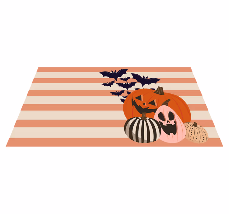 Vinyl Teppich Halloween kürbis-trio - TenStickers