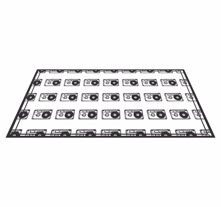 Vinyl Teppich kindlich retro-audiothema - TenStickers