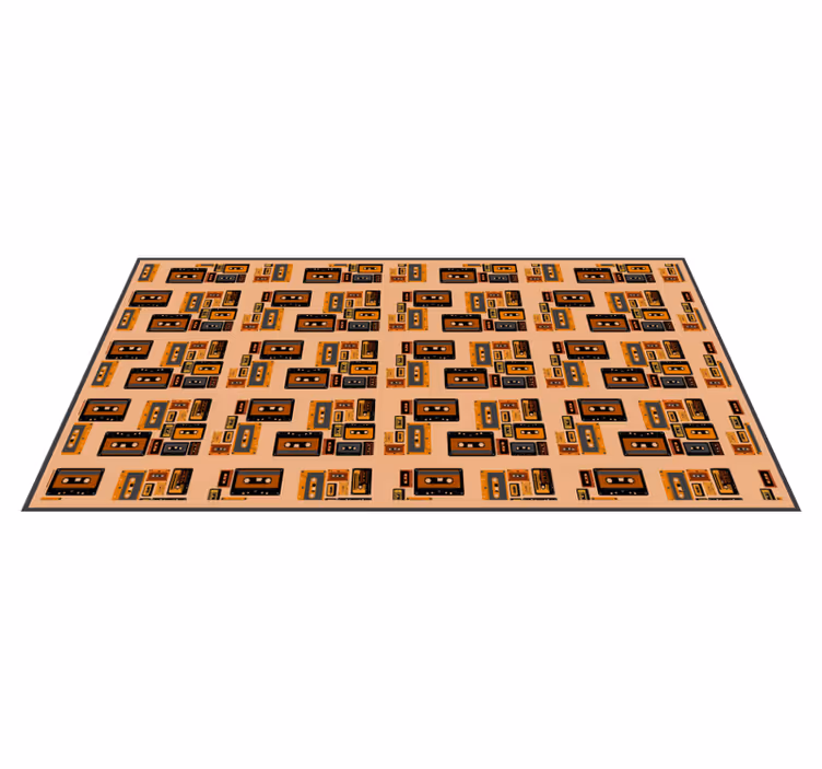 Vinyl Teppich kindlich vintage-kassetten - TenStickers
