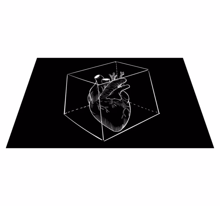 Vinyl Teppich modern herzillustration - TenStickers