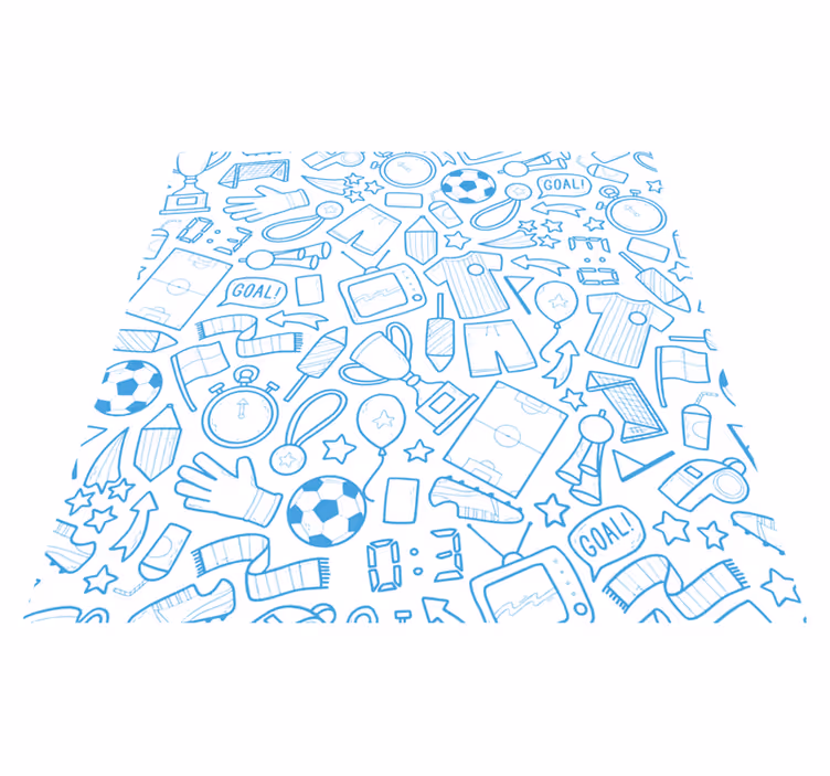 Vinyl teppich spiele mit sportelementen - TenStickers