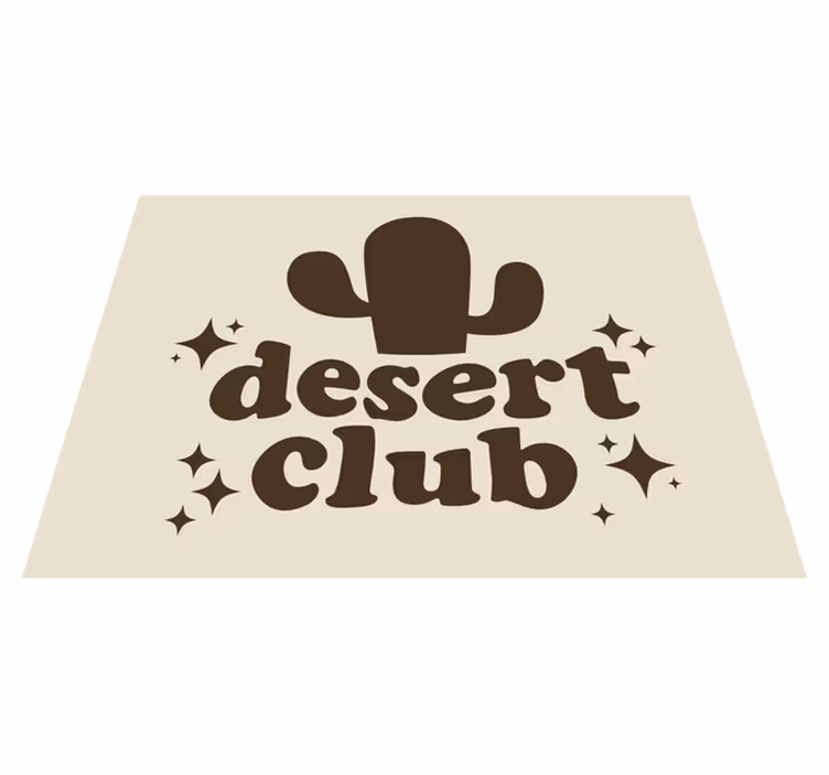 Vinyl Teppich Text wüstenclub-thema - TenStickers