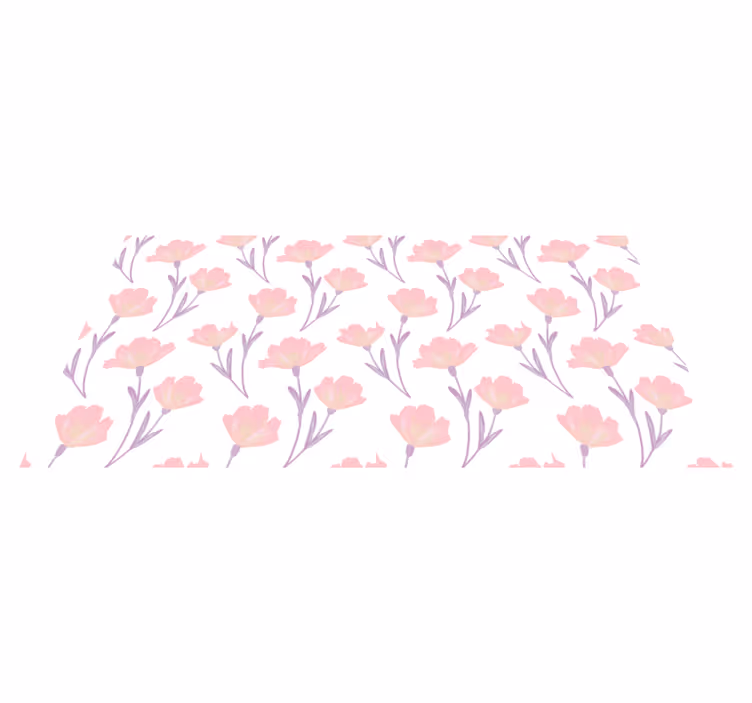 Vinyl Teppich Blumen sanfte blumenmuster - TenStickers