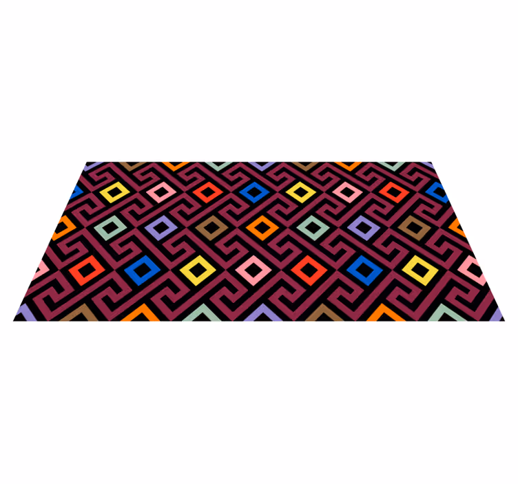 Vinyl Teppich geometrisch lebendiger stil - TenStickers