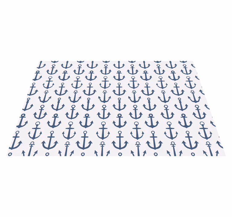 Vinyl Teppich Bad nautisches ankerthema - TenStickers