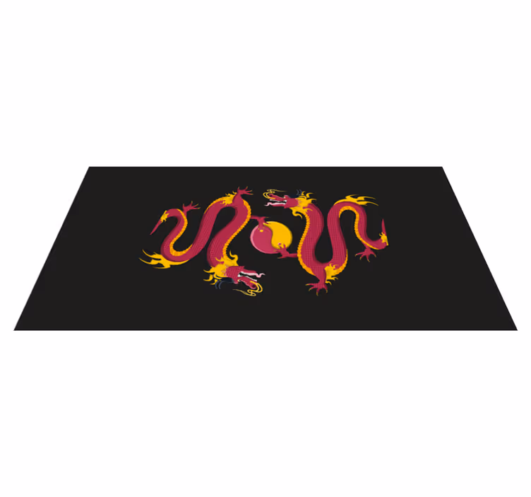 Vinyl Teppich ethnisch drachensymbolik - TenStickers