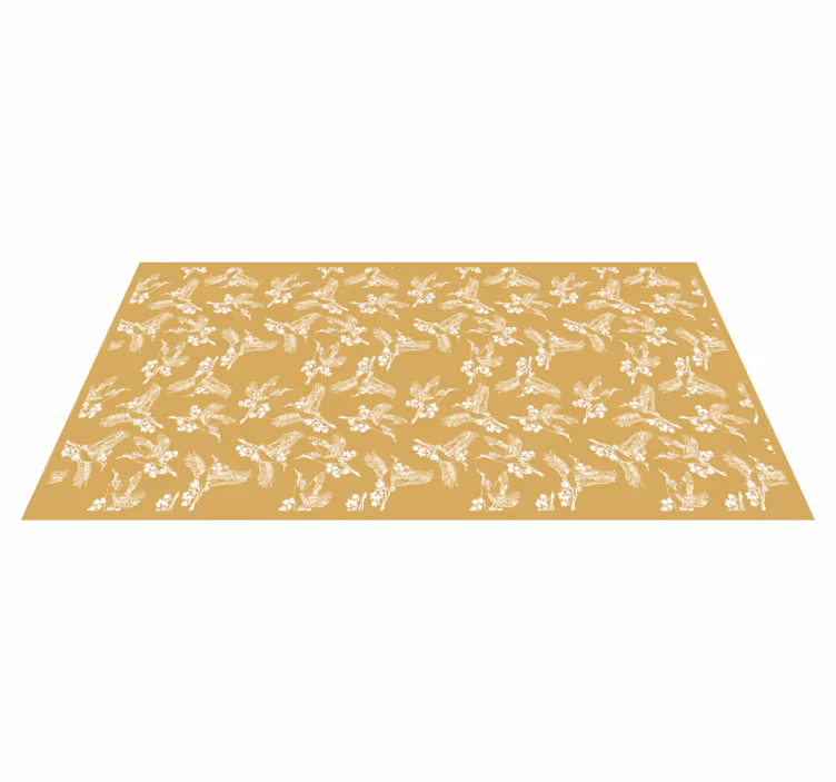 Vinyl Teppich Natur elegante kolibrisblüte - TenStickers