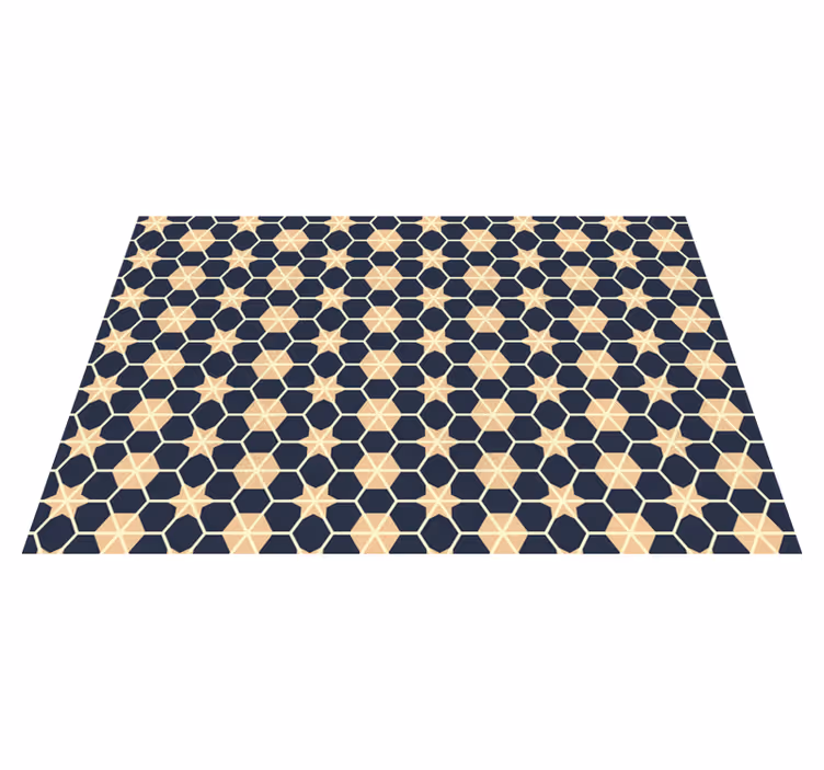 Vinyl Teppich geometrisch sechseck-stern-muster - TenStickers