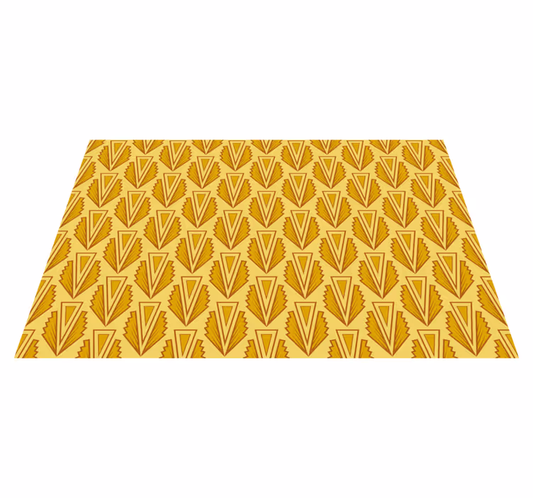 Vinylteppich Mosaik geometrisches gelbes muster - TenStickers