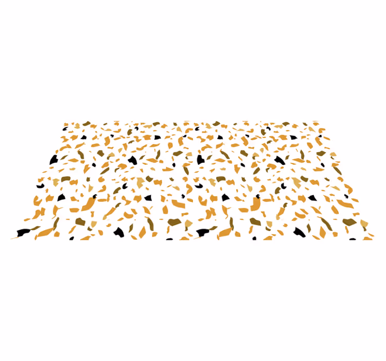 Vinyl Teppich Textur weißer und brauner terrazzo - TenStickers