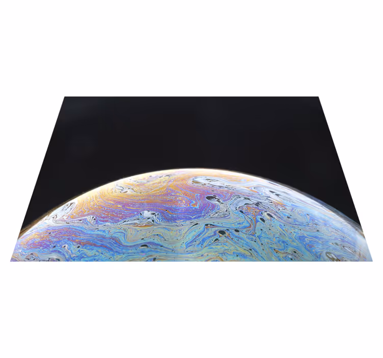 Vinyl Teppich Wohnzimmer kosmische farbsphäre - TenStickers
