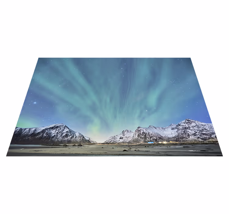 Vinyl Teppich Natur schönheit der nordlichter - TenStickers