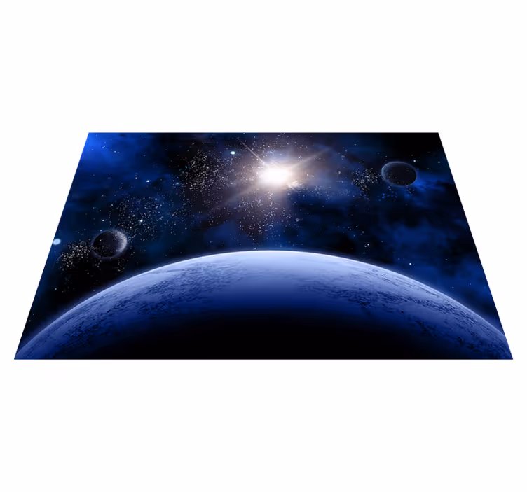 Vinyl Teppich kindlich kosmische sternenszene - TenStickers