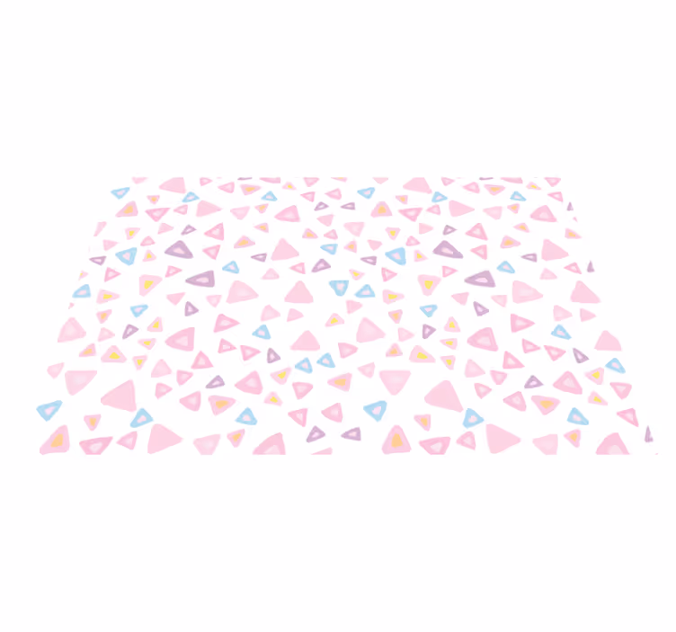 Vinyl Teppich kindlich bunte dreieckige elemente - TenStickers