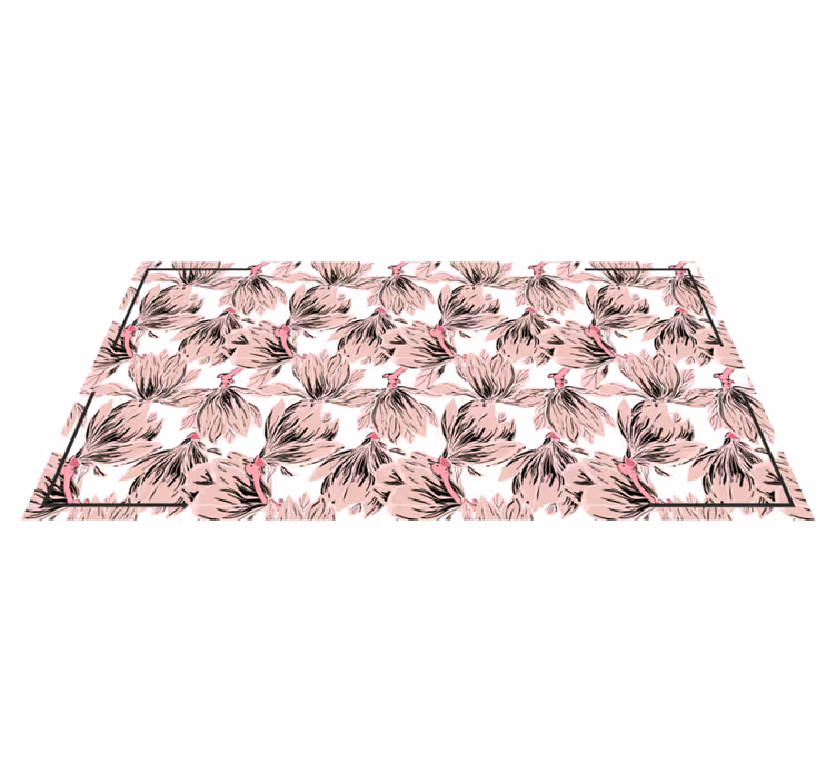 Vinyl teppich blumen blush blütenmotiv - TenStickers