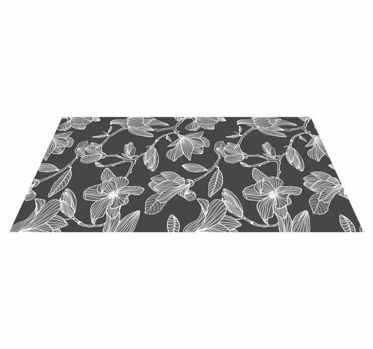 Vinyl Teppich Blumen anmutige botanische elemente - TenStickers