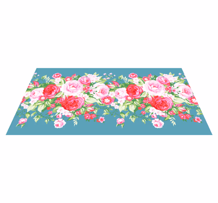Vinyl Teppich Pflanzen blumenblüten-Array - TenStickers
