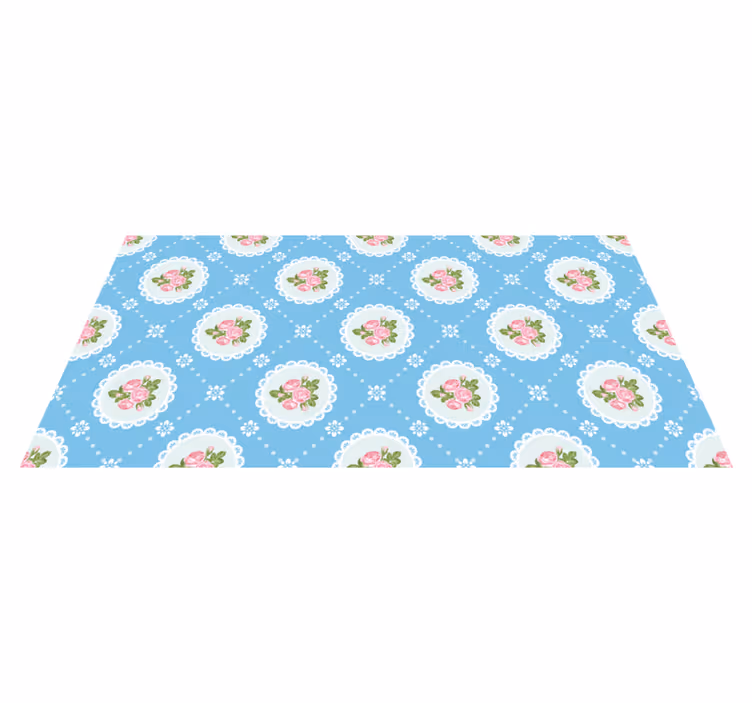 Vinyl Teppich Vintage blumen Spitzenmuster - TenStickers