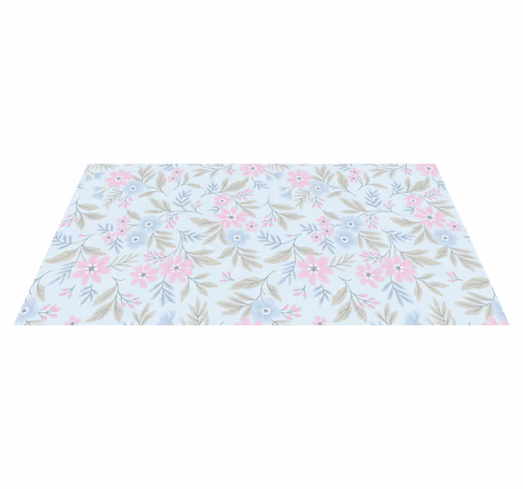 Vinyl Teppich Blumen florales Pastell-Design - TenStickers