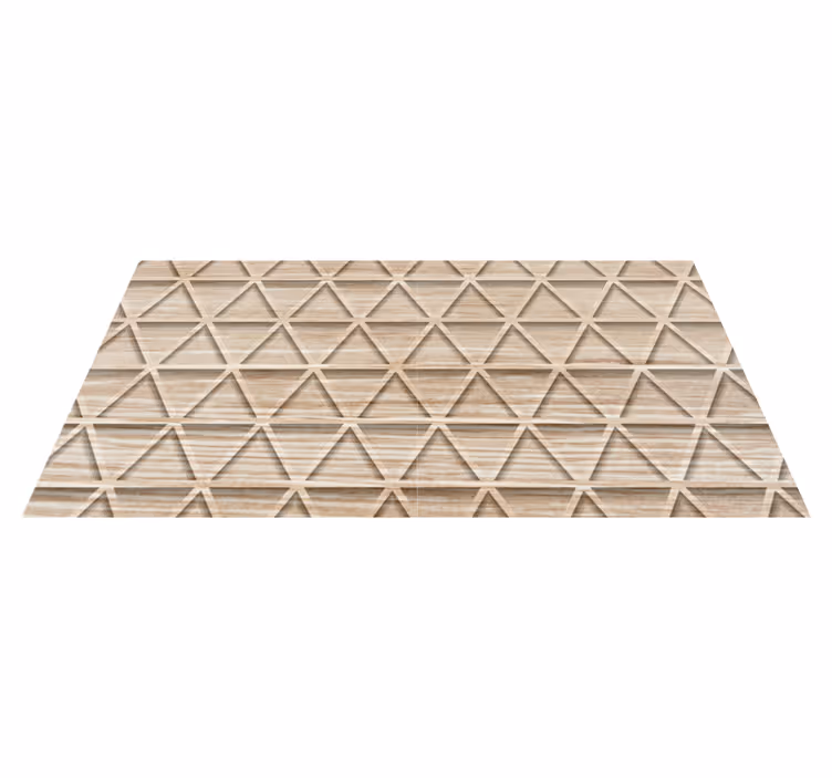Vinyl Teppich Holz geometrisches Dreiecksdesign - TenStickers
