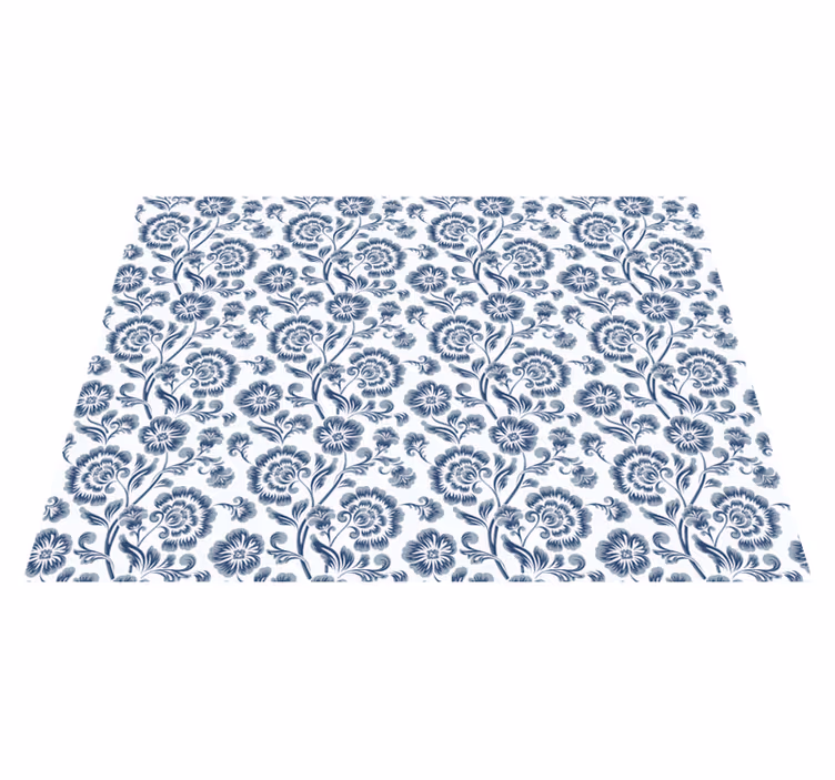 Vinyl Teppich Blumen blumige Eleganz Muster - TenStickers