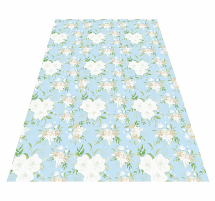 Vinyl Teppich Blumen heitere florale eleganz - TenStickers
