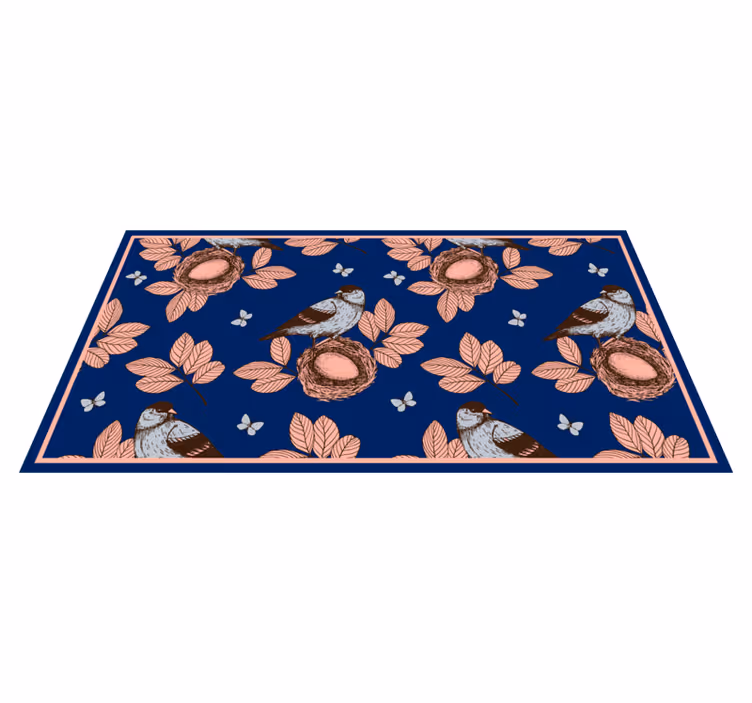 Vinyl Teppich Tiere vogelnest botanisches motiv - TenStickers