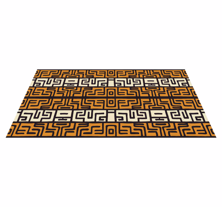 Vinylteppich Streifen geometrisches labyrinthmuster - TenStickers