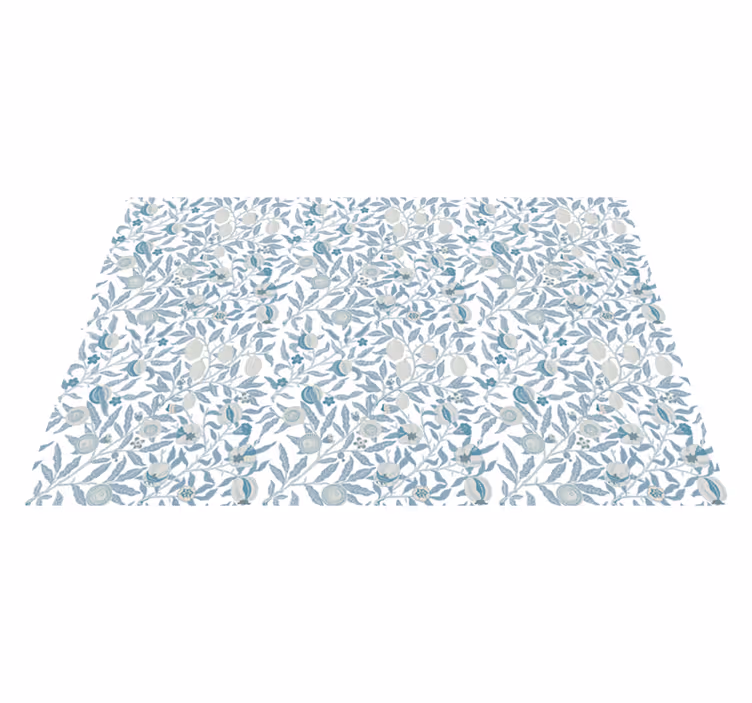 Vinylteppich Blumen Blaue blumen im viktorianischen stil - TenStickers