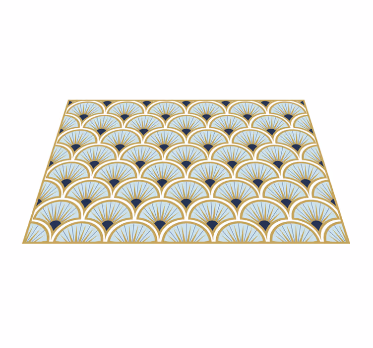 Vinyl Teppich geometrisch geometrisches fächermuster - TenStickers