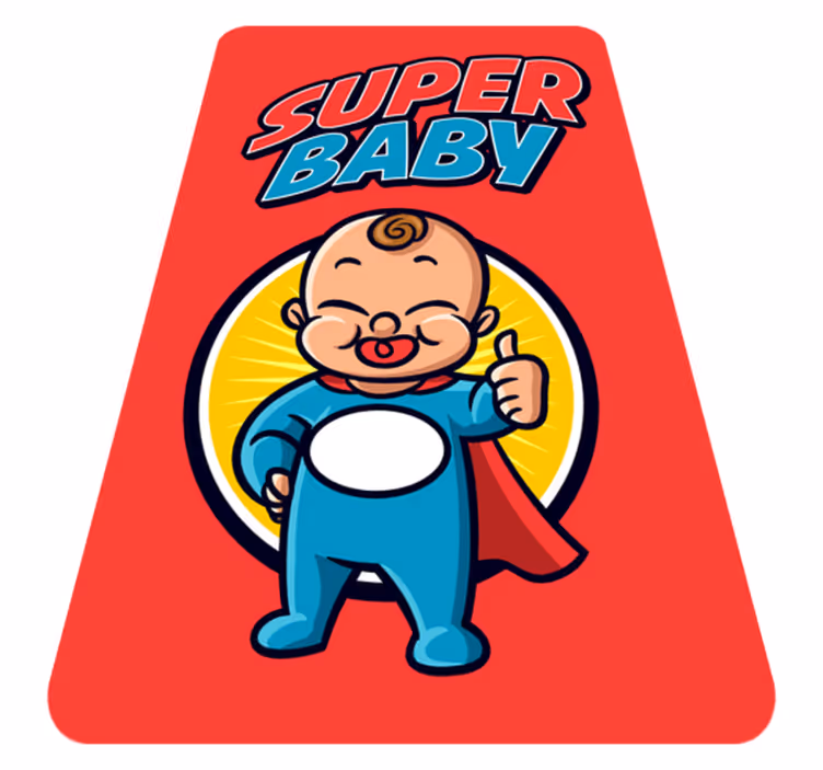 Vinyl Teppich Baby superhelden-kleinkind-thema - TenStickers