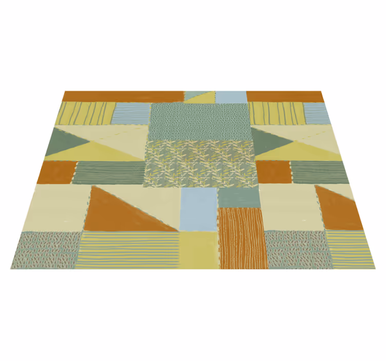 Vinyl teppich geometrisch geometrisches patchwork tuch - TenStickers