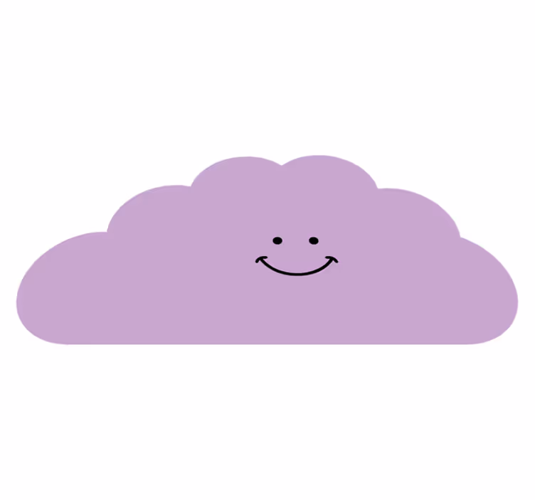 Vinyl Teppich Baby lächelnde wolkenform - TenStickers