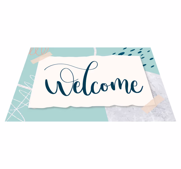 Vinyl Teppich Spruch eleganter eingangstext - TenStickers