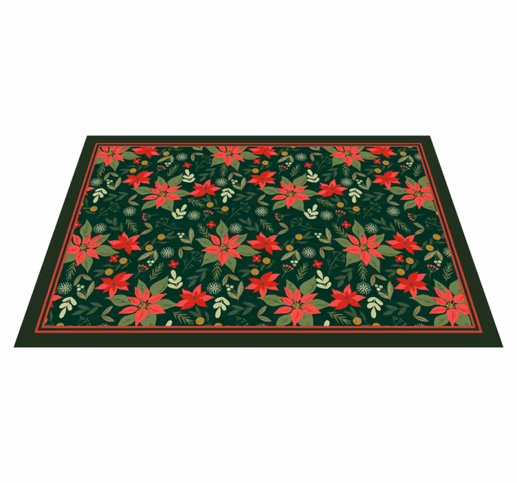 Vinylteppich Wohnzimmer Verlässt weihnachtsdeko - TenStickers