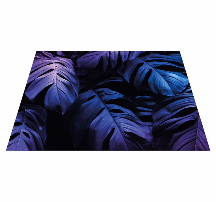 Vinyl Teppich Blumen tropisches blattdesign - TenStickers