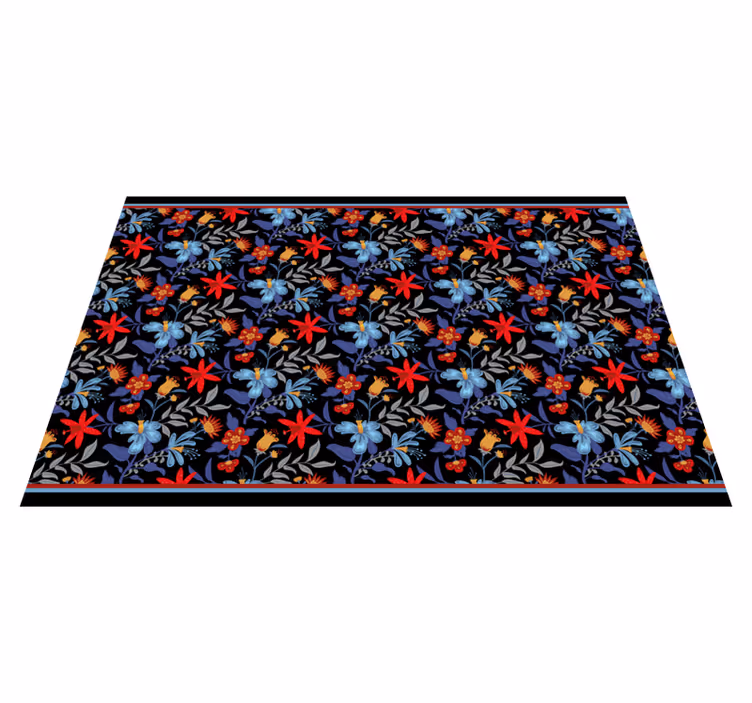 Vinyl Teppich Blumen botanische eleganz - TenStickers