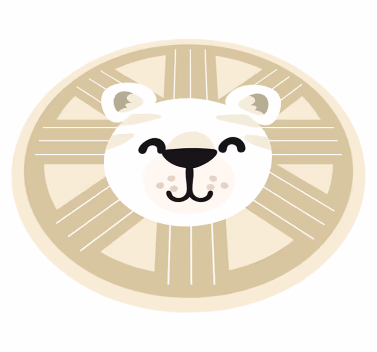Vinyl Teppich Baby lächelnde löwengrafik - TenStickers