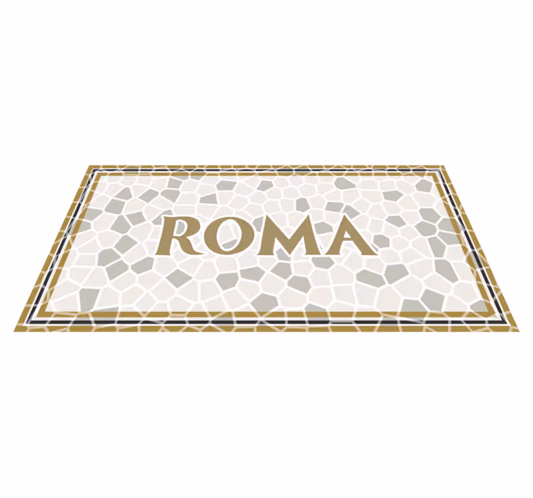 Vinylteppich Spruch Rom römisches mosaik - TenStickers