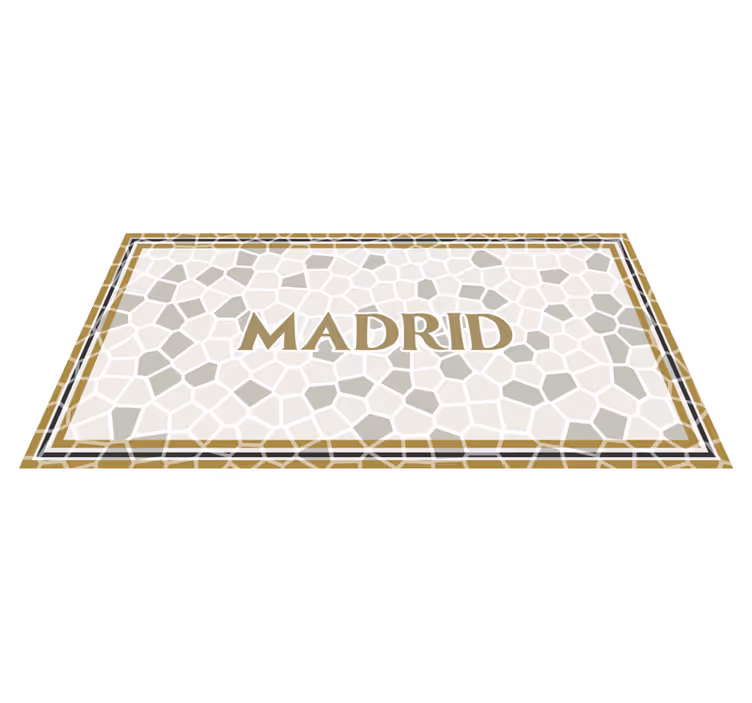 Vinyl Teppich mit Namen madrid geometrisches muster - TenStickers