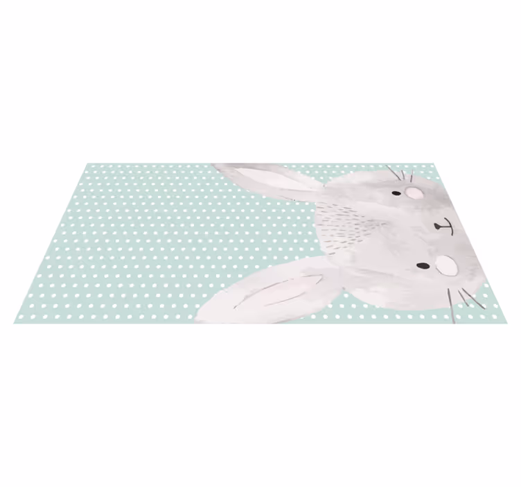Vinyl Teppich Baby hasenillustration - TenStickers