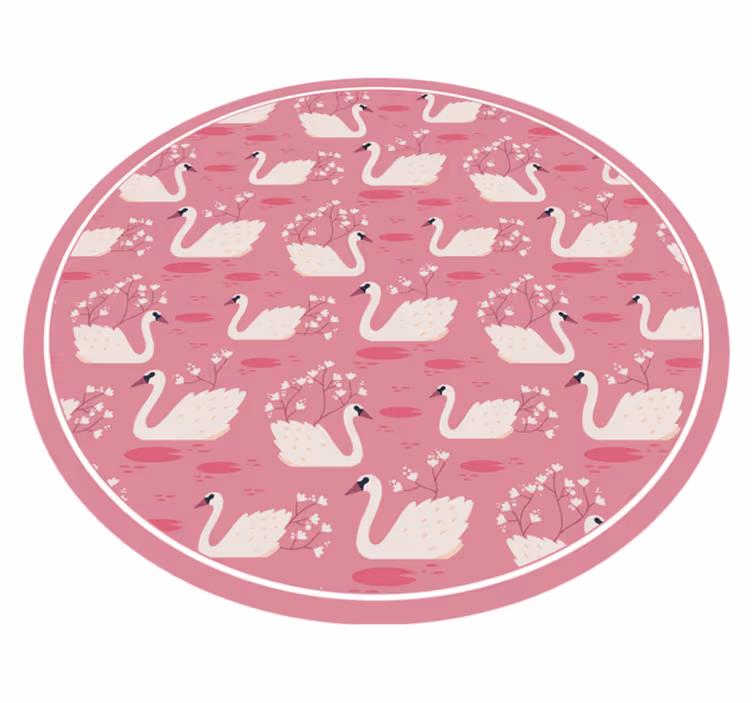 Vinylteppich Tiere Hollywood-regency weißer schwan - TenStickers