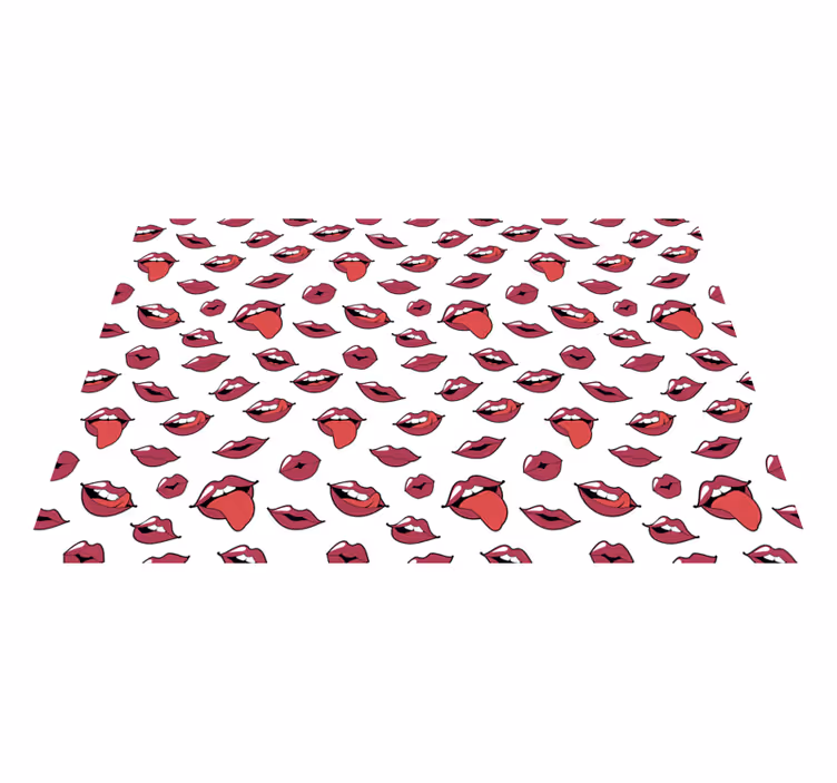 Vinyl Teppich Jugendzimmer pop-art-lippen - TenStickers