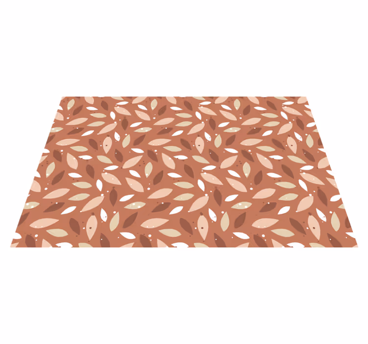 Vinyl Teppich Blumen blättermuster - TenStickers