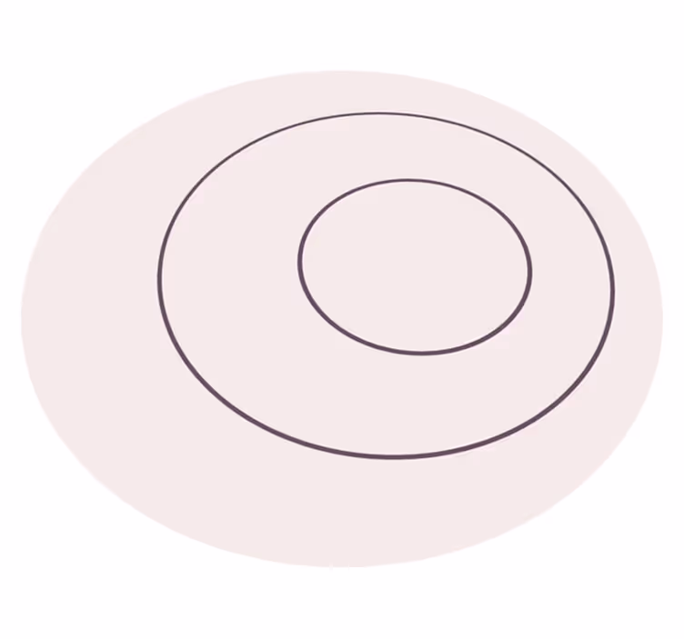 Vinyl Teppich minimalistisch kreisförmiges design - TenStickers