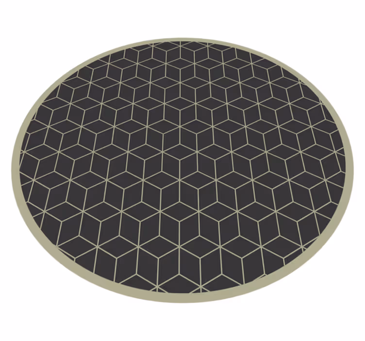 Vinyl Teppich geometrischer kreisförmiger Akzent - TenStickers