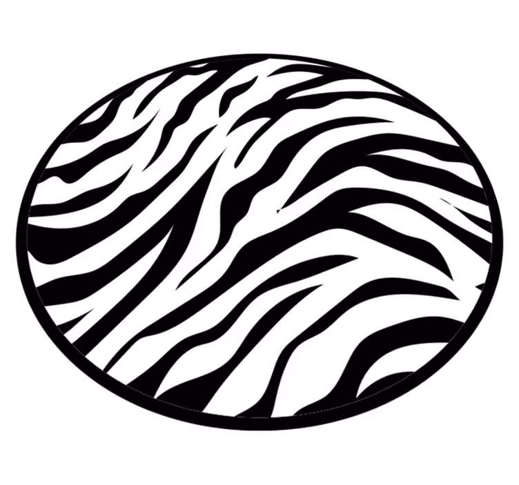 Vinyl Teppich Tiermuster kreisförmiges design - TenStickers