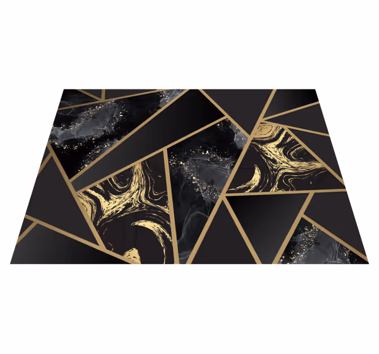 Vinyl Teppich geometrisch geometrische marmorfusion - TenStickers