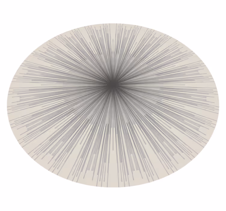Vinyl Teppich minimalistisch geometrisches burst-kreisdesign - TenStickers