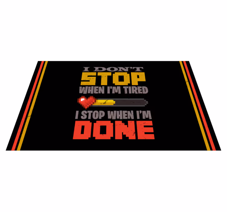 Vinyl Teppich Spruch motivational Statement Bold Colors - TenStickers